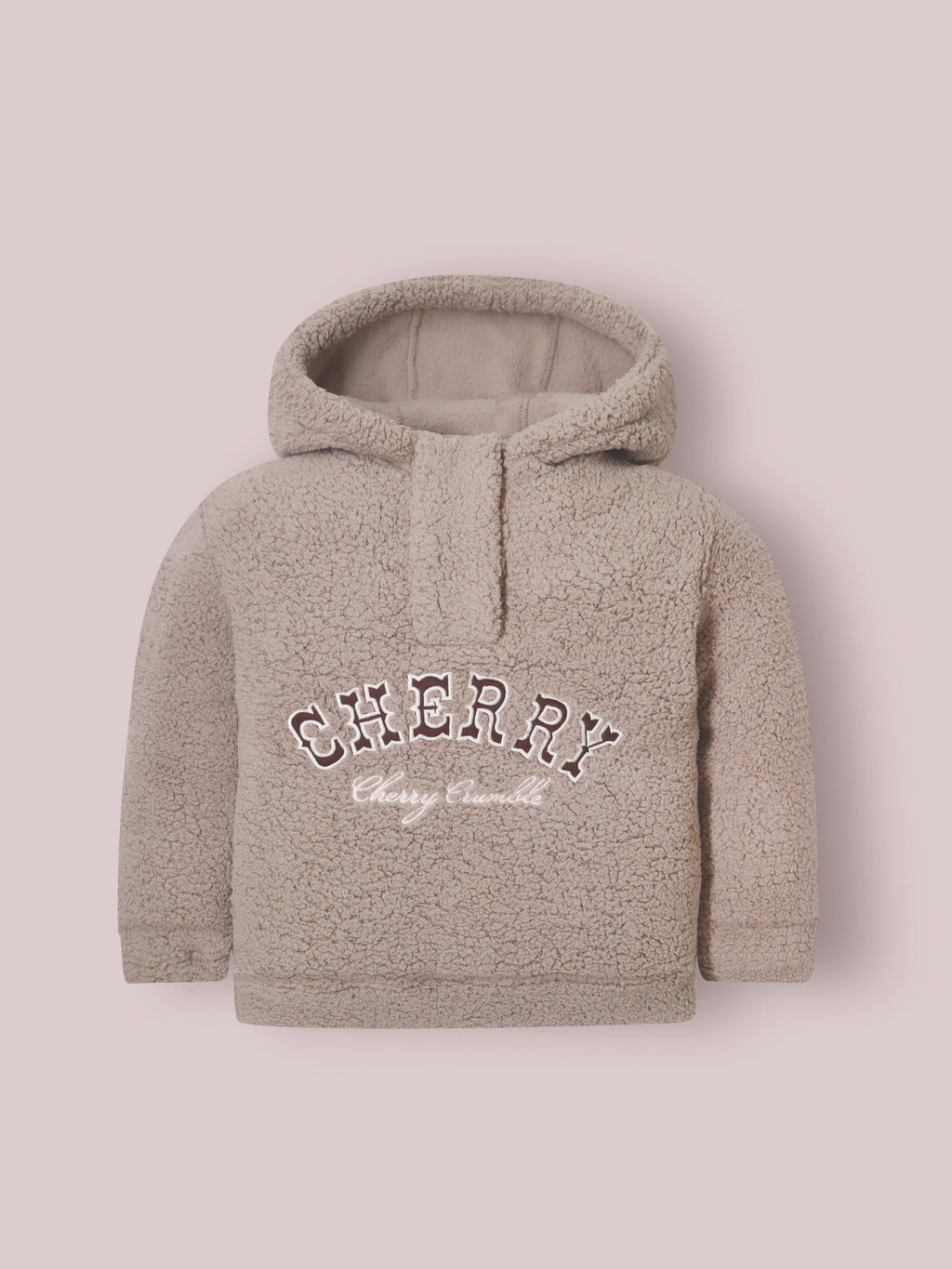 Cherry Crumble Brown Placket With Button Twinkle Sweatshirt