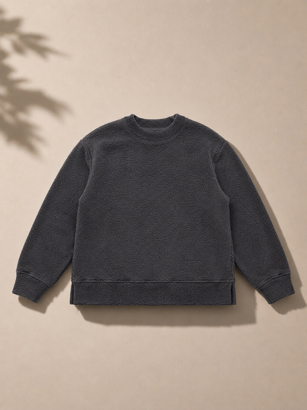 Cherry Crumble Girls Dark Grey Solid Polyester Night Suit