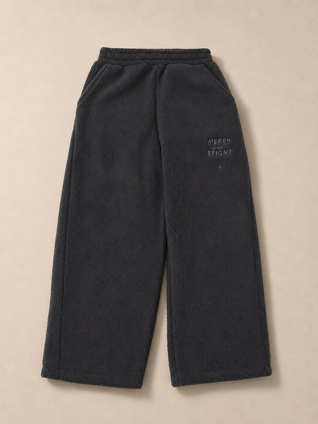 Cherry Crumble Girls Dark Grey Solid Polyester Night Suit