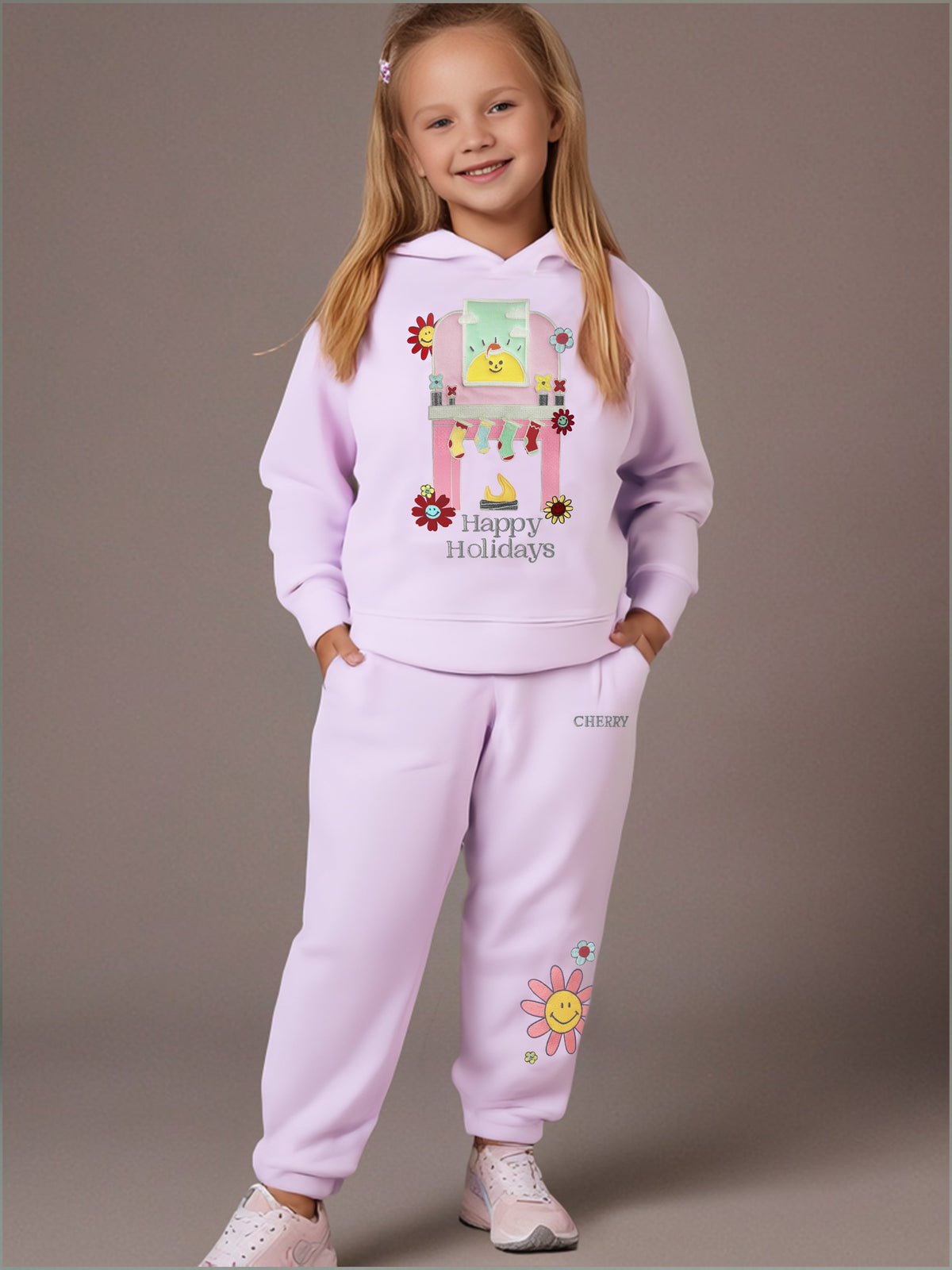 Cherry Crumble Liliac Winter Glow Sweatshirt
