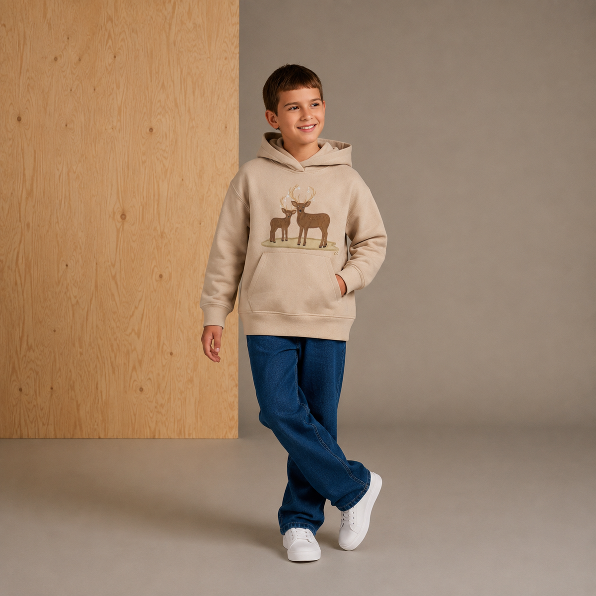 Elegant Beige Hoodie