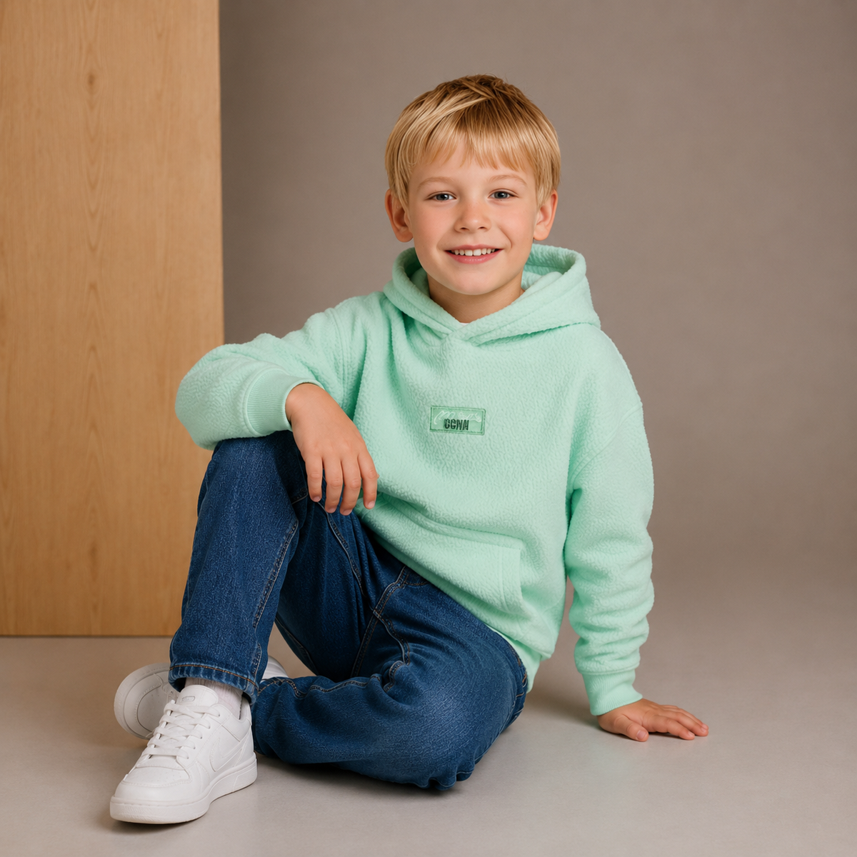 Cozy Mint Embroidered Hoodie