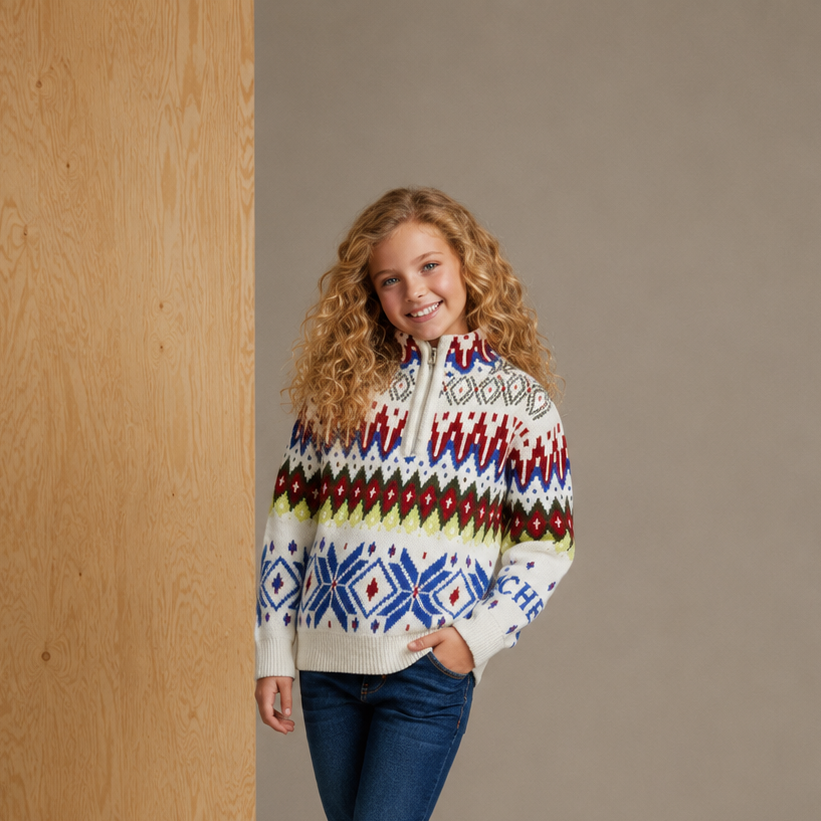 Multicolor Self-designed Sweater