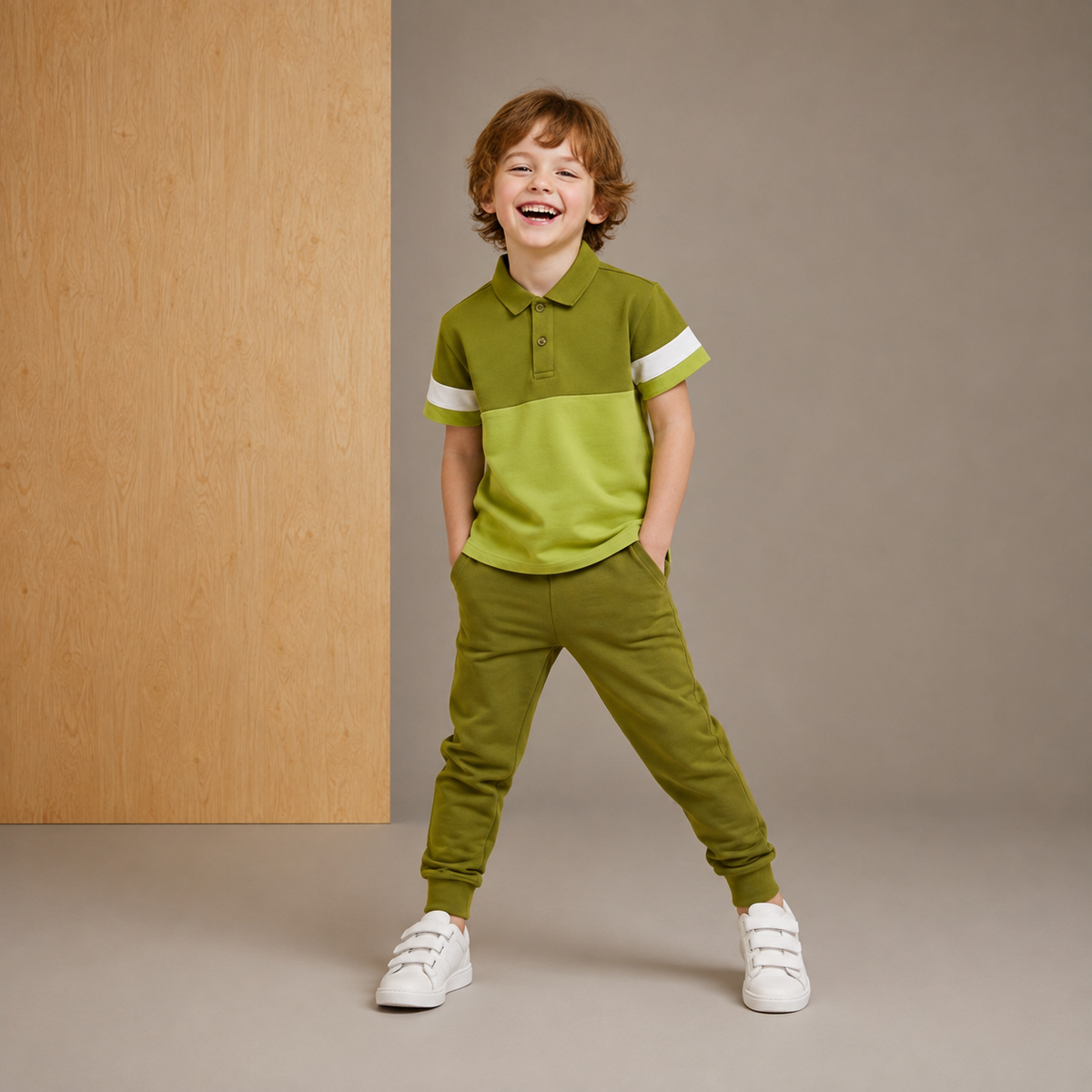 Bright Colorblock Casual Polo Tee