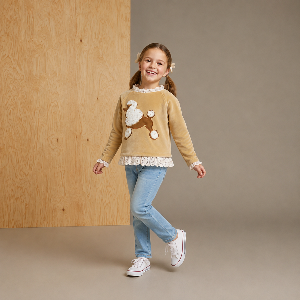 Cocoa Brown Velvet Cozy Sweatshirt