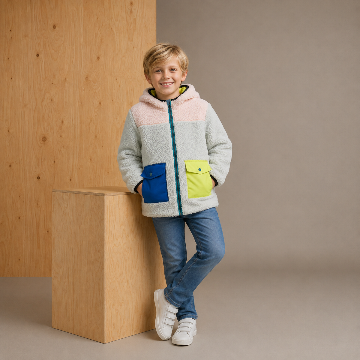 Neon Green Reversible Solid Unisex Jacket