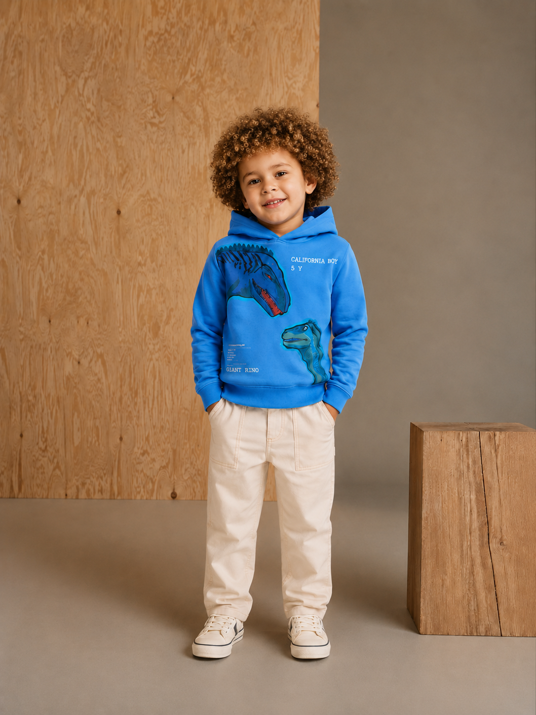 Cozy Blue Fleece Winter Hoodie