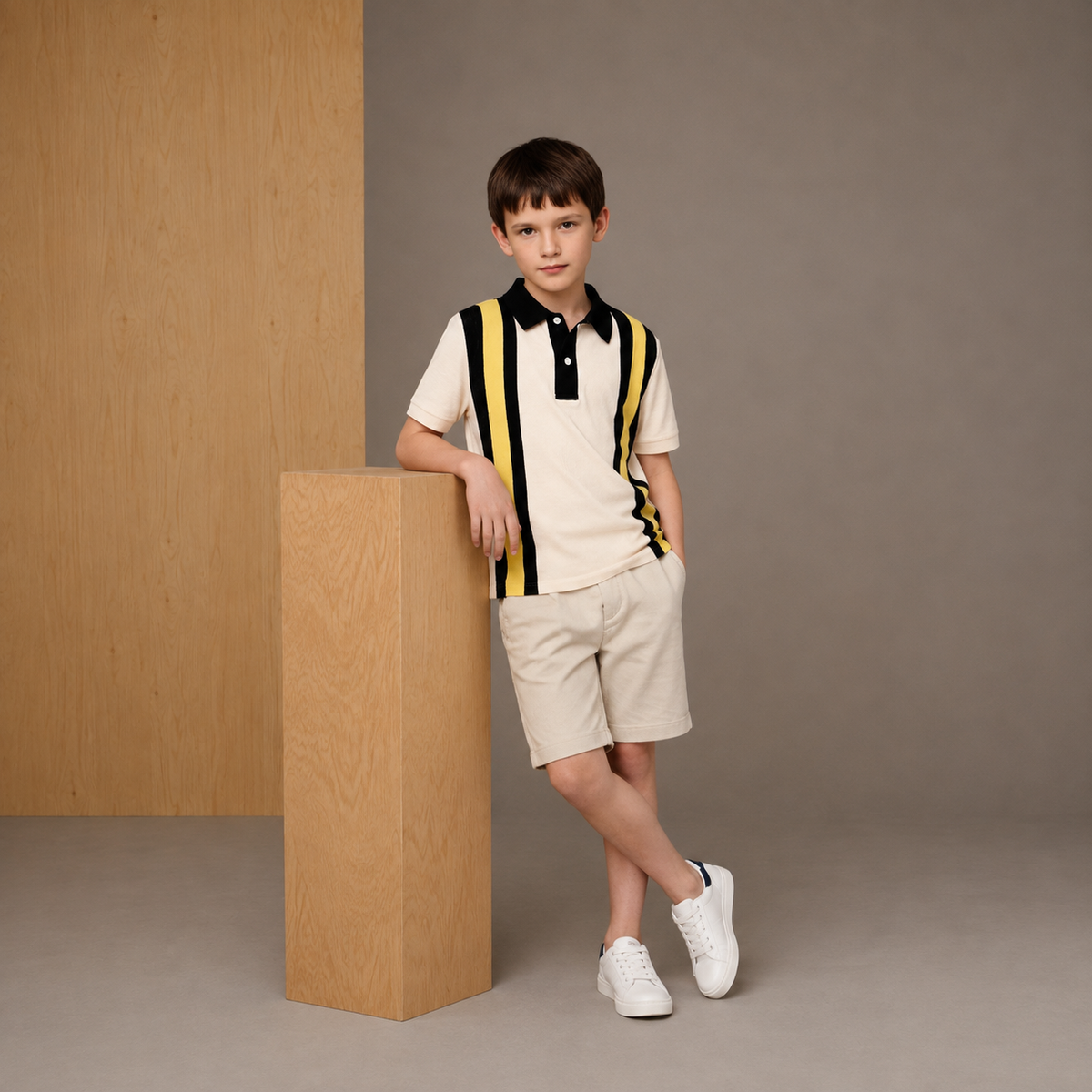 Cream Breezy-Trendy Summer Shirt