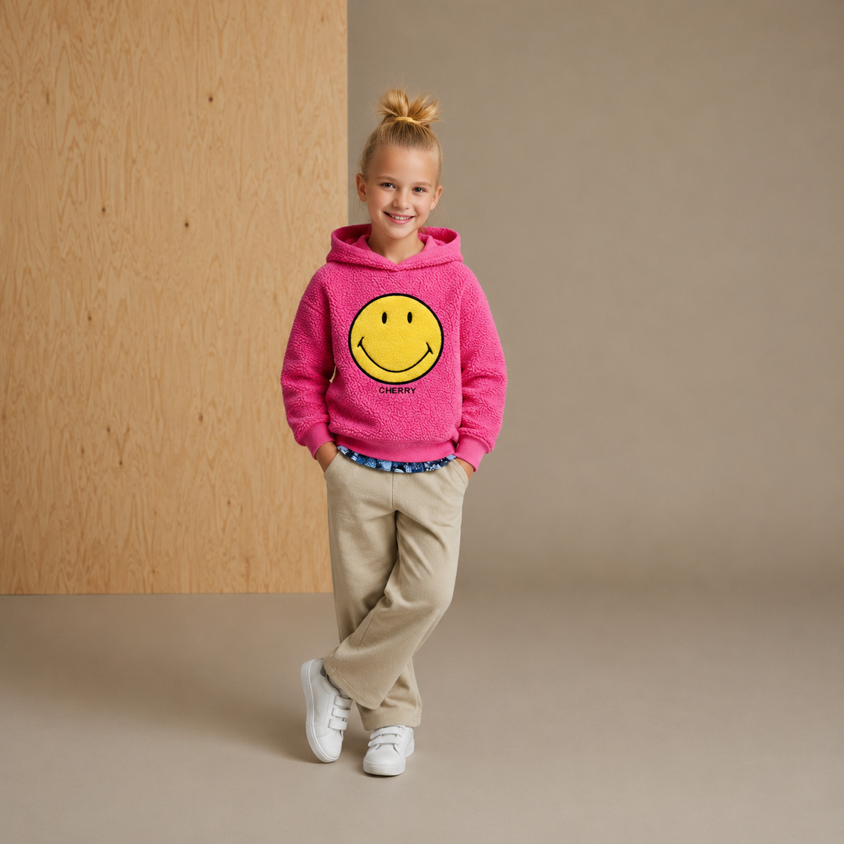 Applique Classic Pink Hoodie