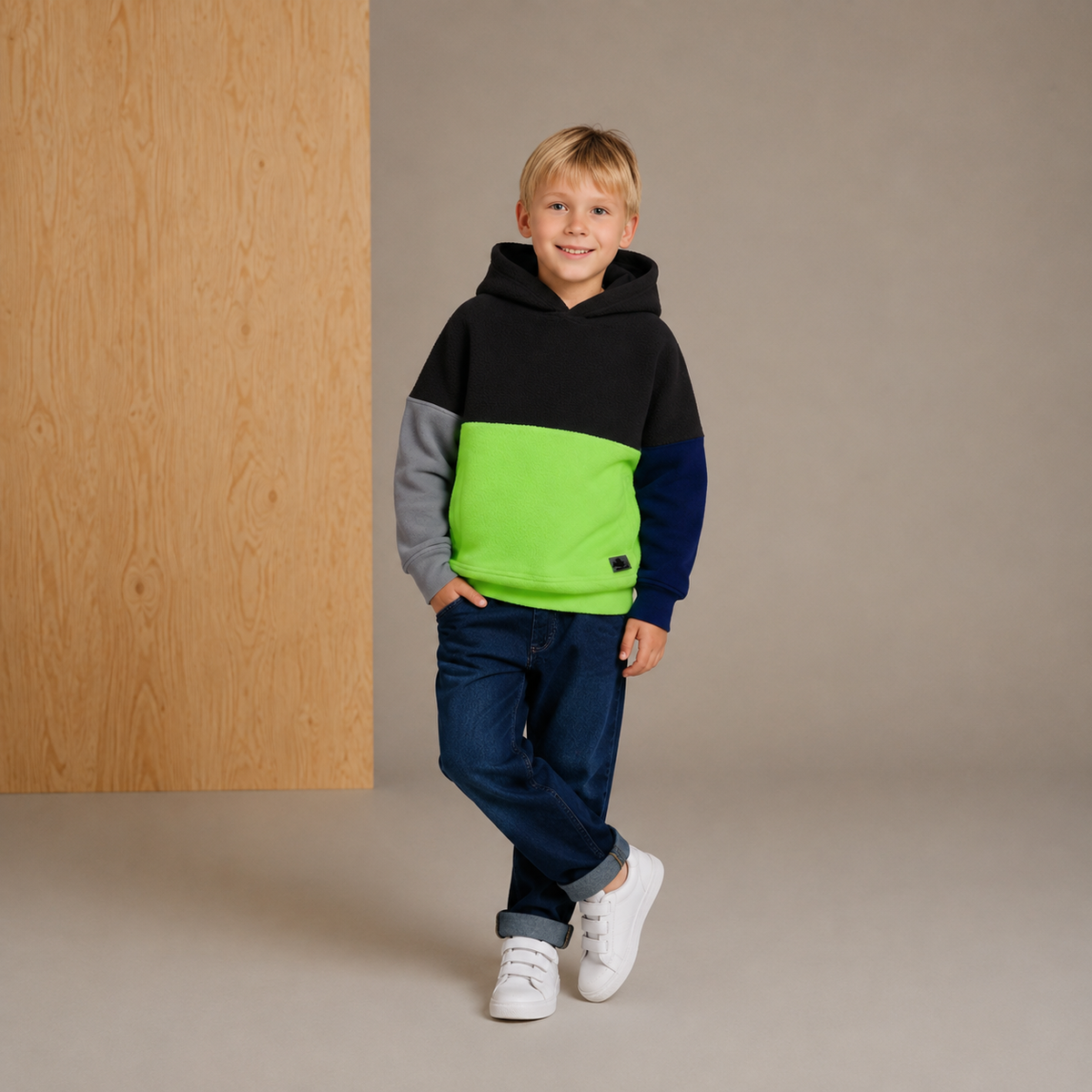 Refined Multicolour Colour Blocked Sweatshirt