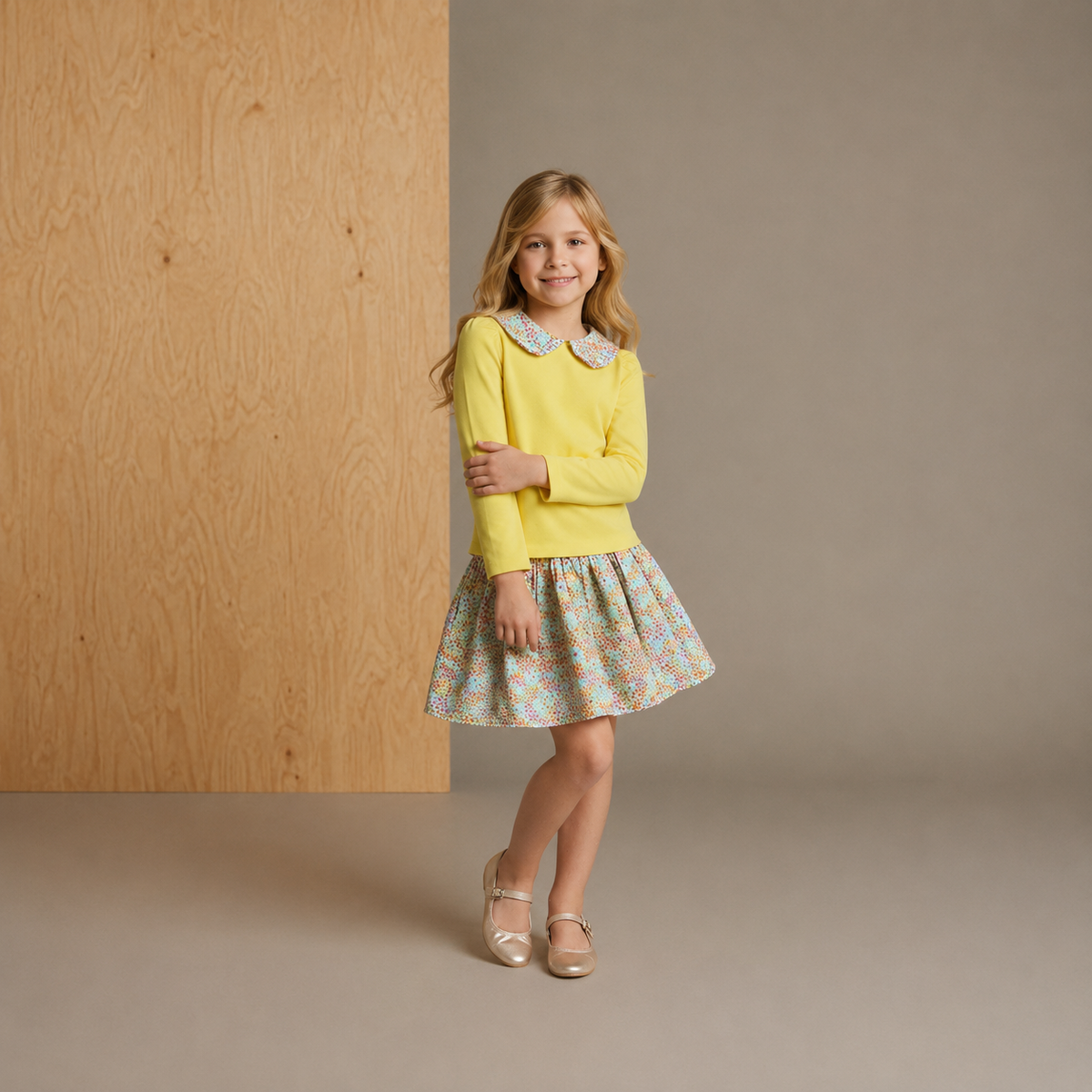 Multicolor Floral Winter Dress