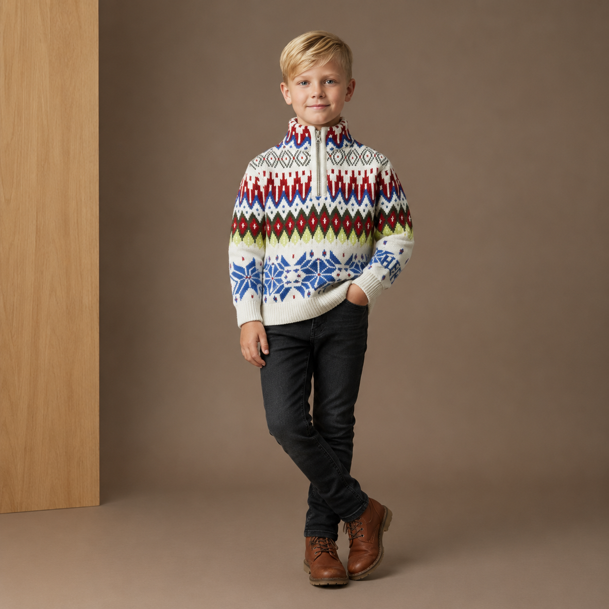 Multicolor Self-designed Sweater