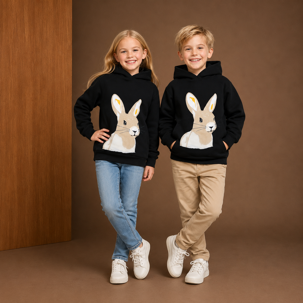 Midnight Black Cozy Fleece Hoodie