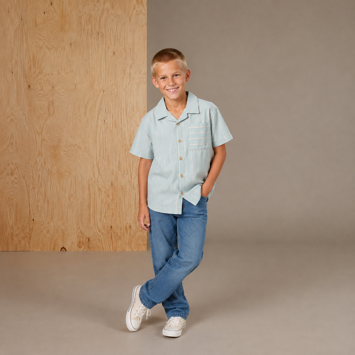 Mint Green Stripes Playful-Sleek Summer Shirt