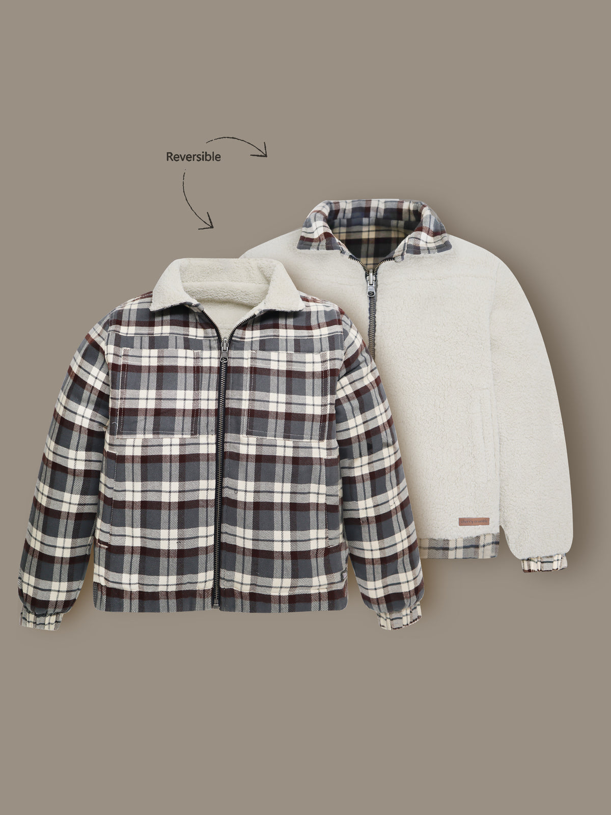 Multicolor Checkmate Reversible Winter Jacket