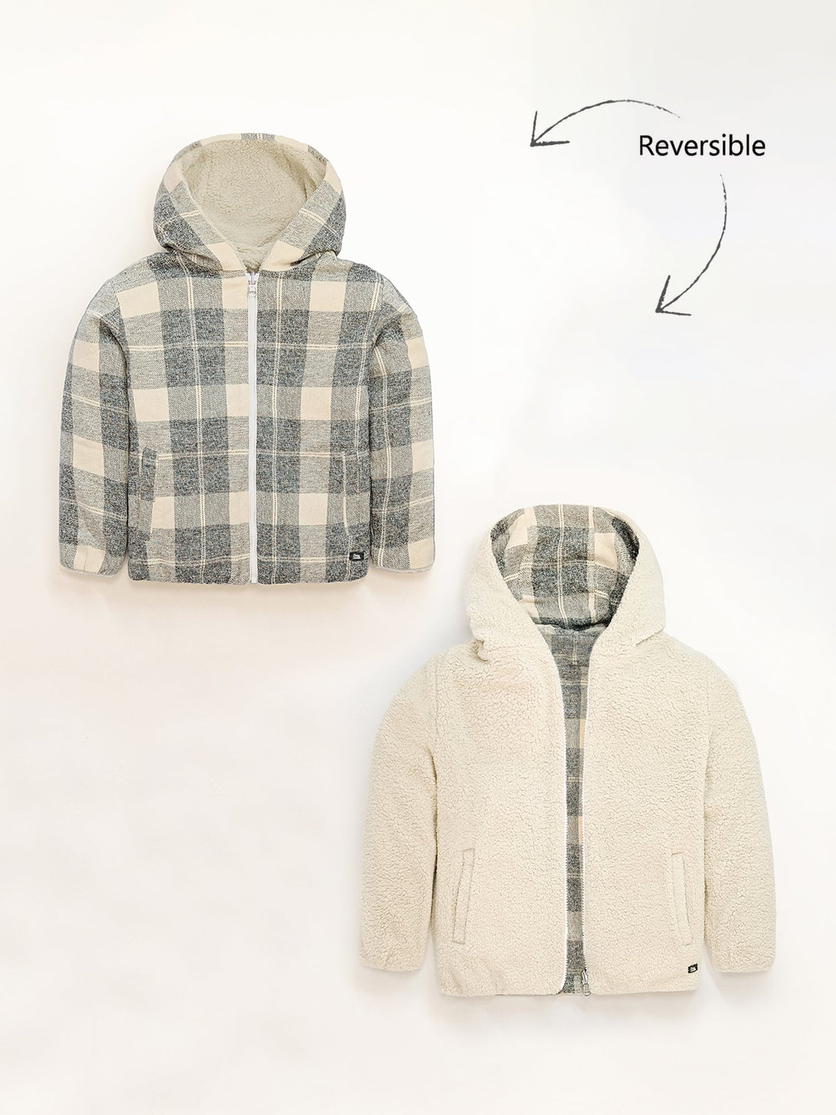 Cherry Crumble Cream & Black Checkered Lovely Stylish Summer Jacket