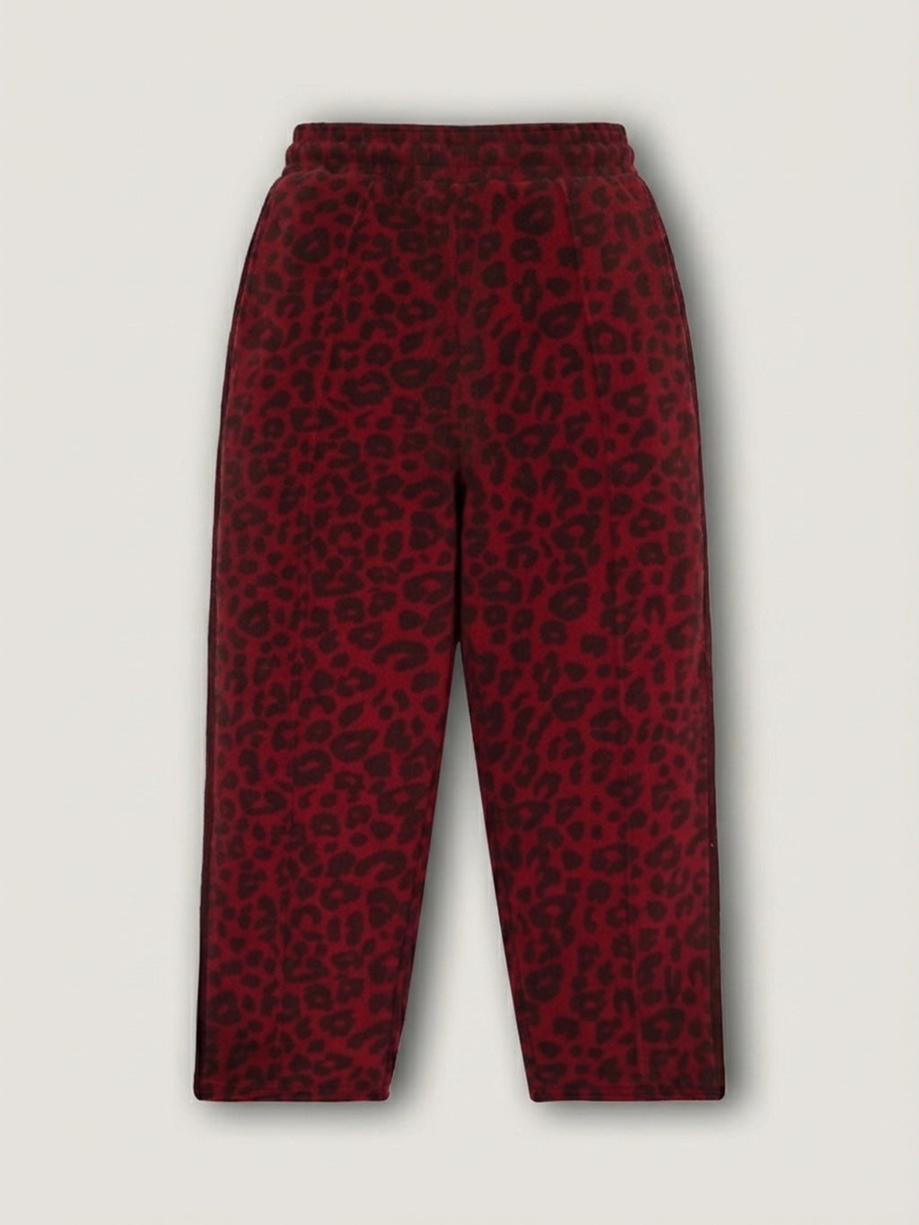 Maroon Charm Printed Fleece Hoodie Set