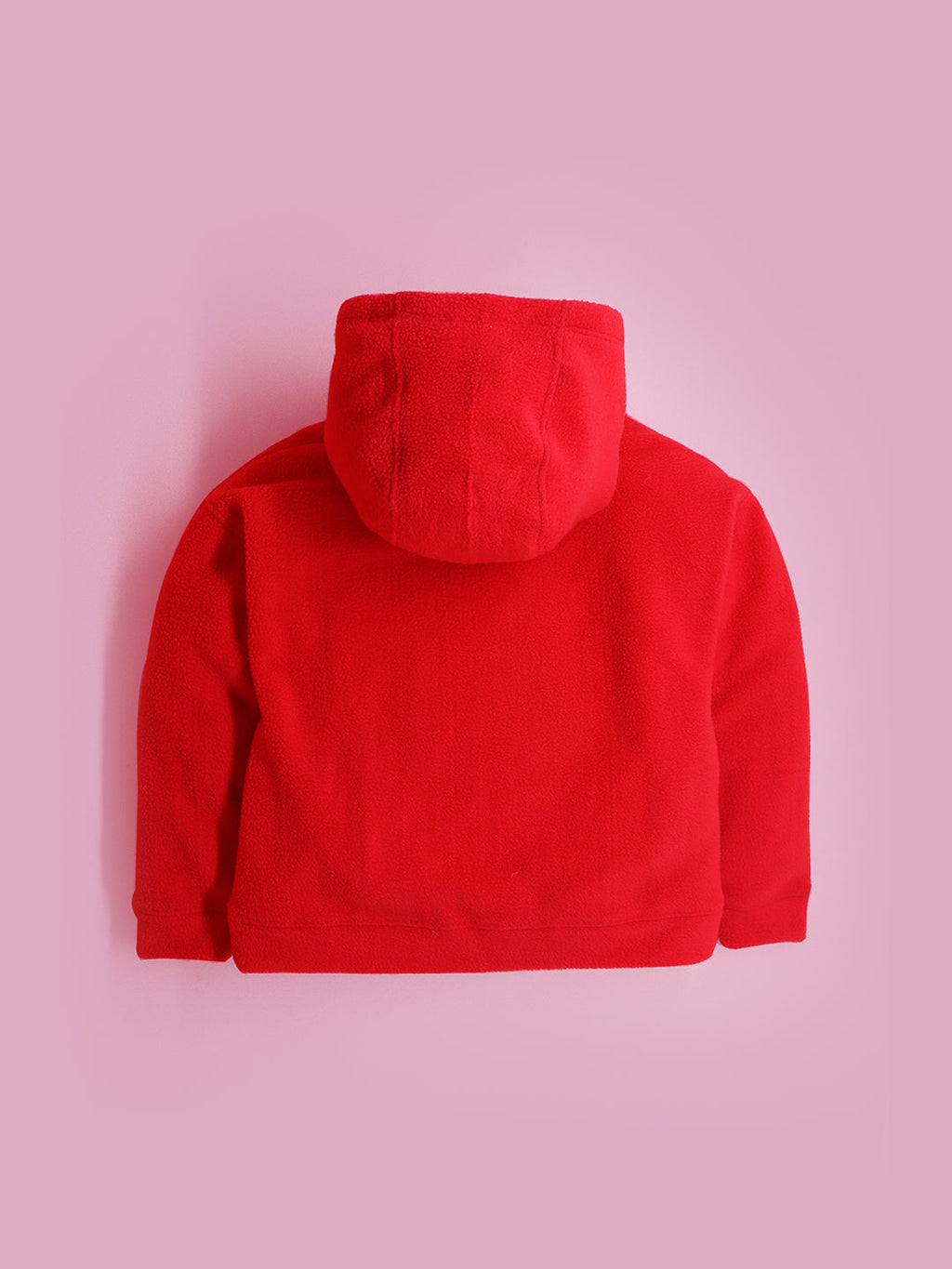 Cherry Crumble Red Solid Applique Embroidered Lovely Elegant Sweatshirt Set