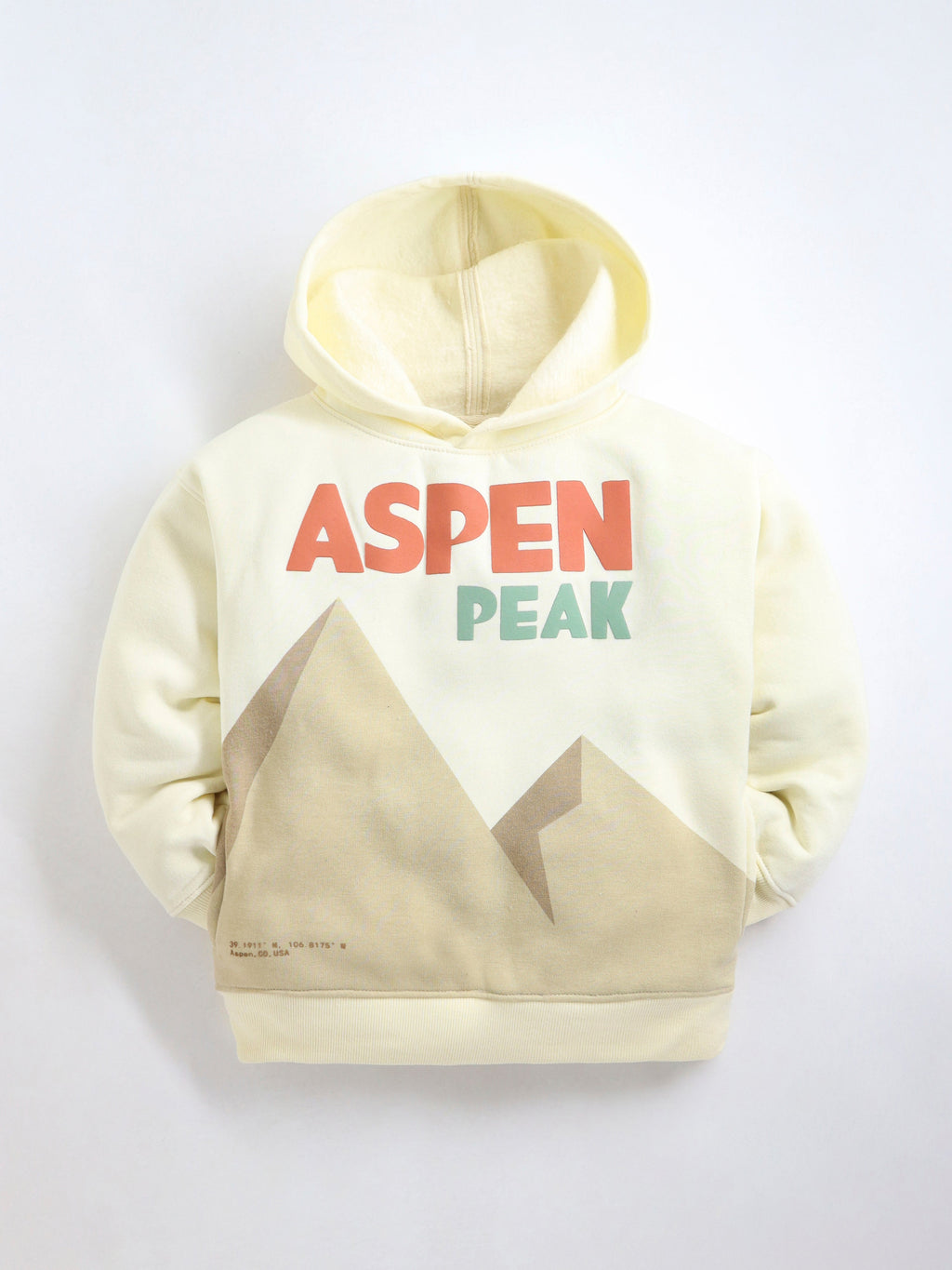 Cherry Crumble Cream Solid Printed Fleece Lovely Classic Winter Sweatshirt