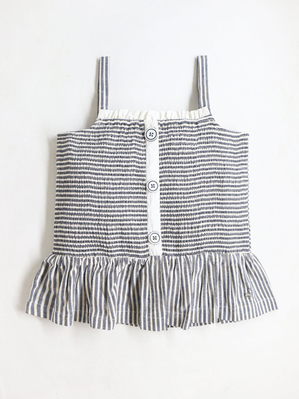 Cherry Crumble White Grey Striped Lovely Stylish Top