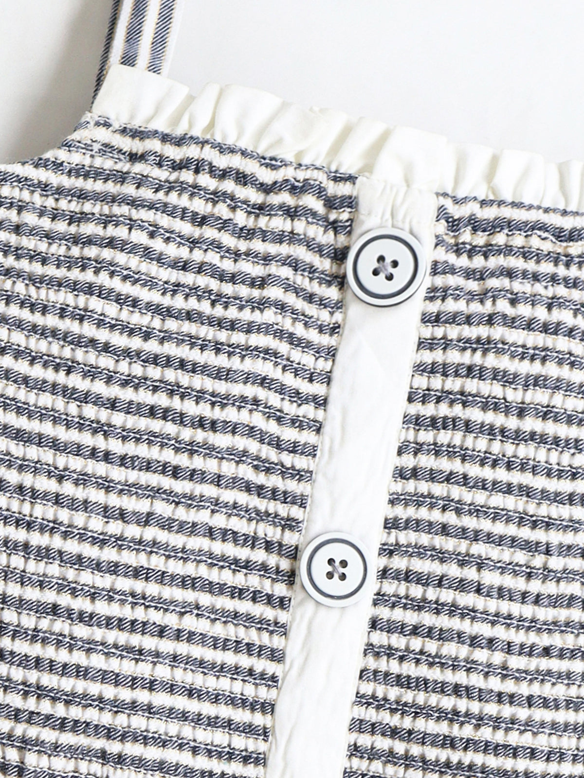 Cherry Crumble White Grey Striped Lovely Stylish Top
