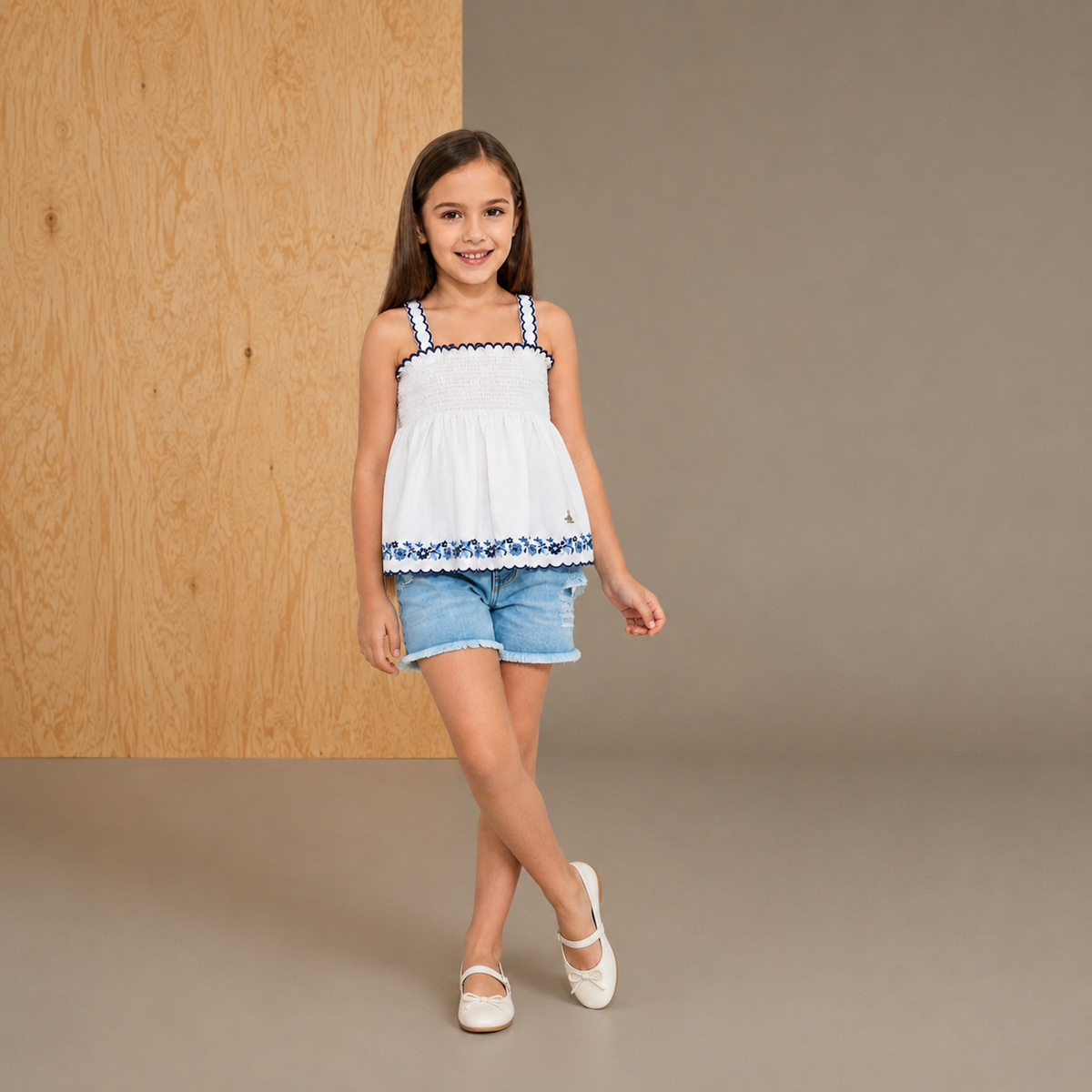 White Solid Trendy Stylish Top