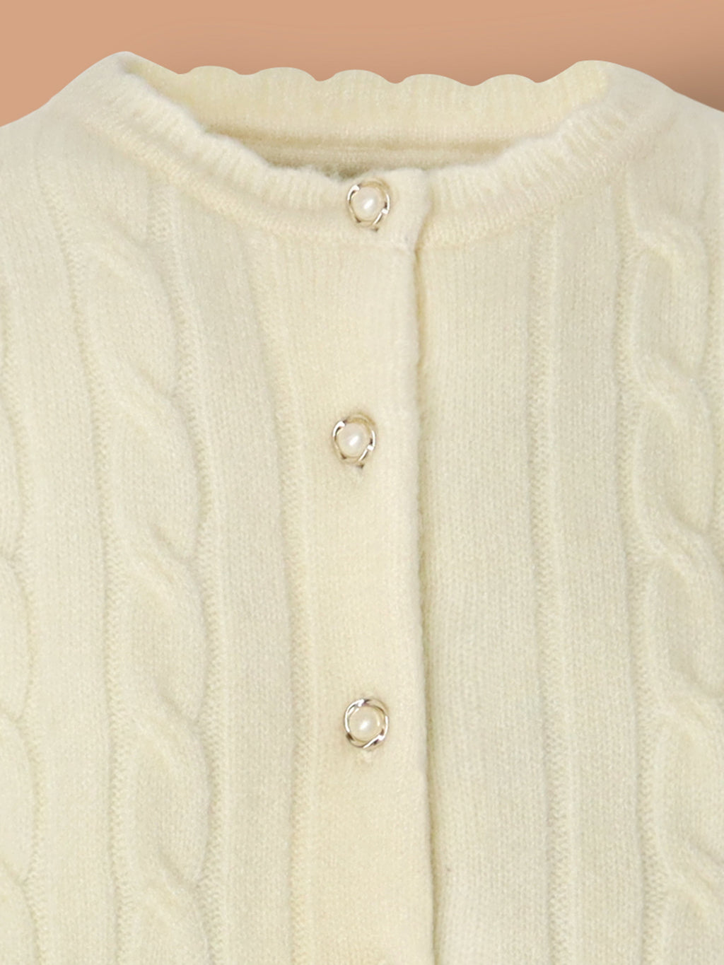 Cherry Crumble Cream Cable Knit Lovely Stylish Sweater