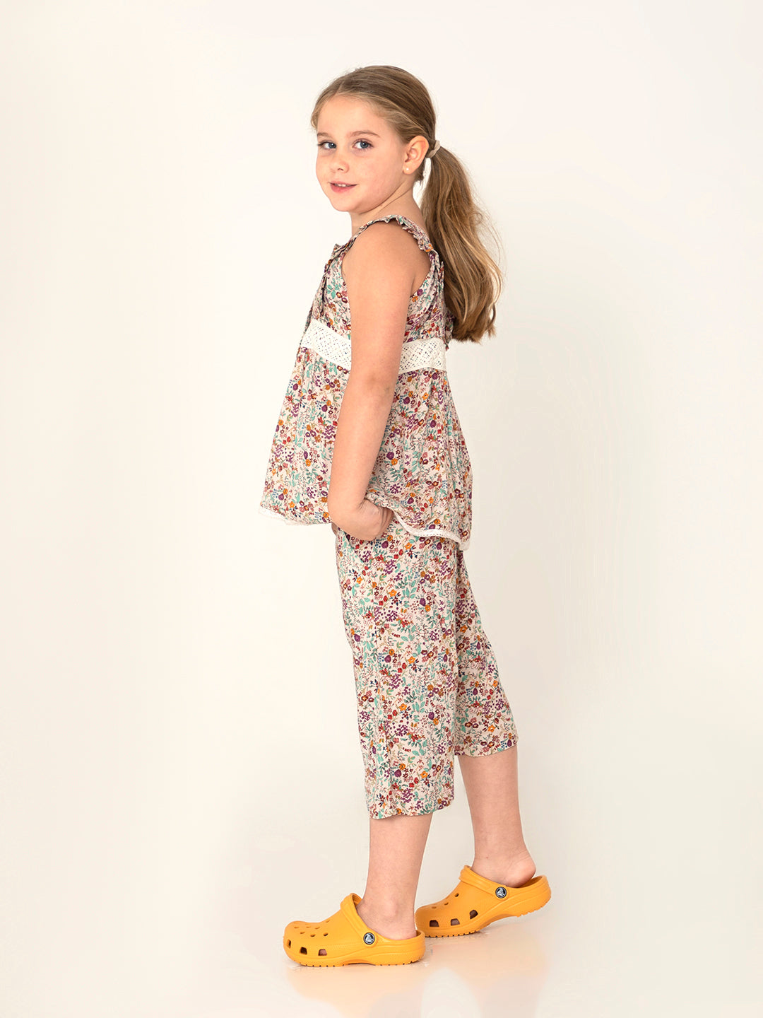Cherry Crumble Multicolor Floral Printed Sweet Graceful Nightsuit