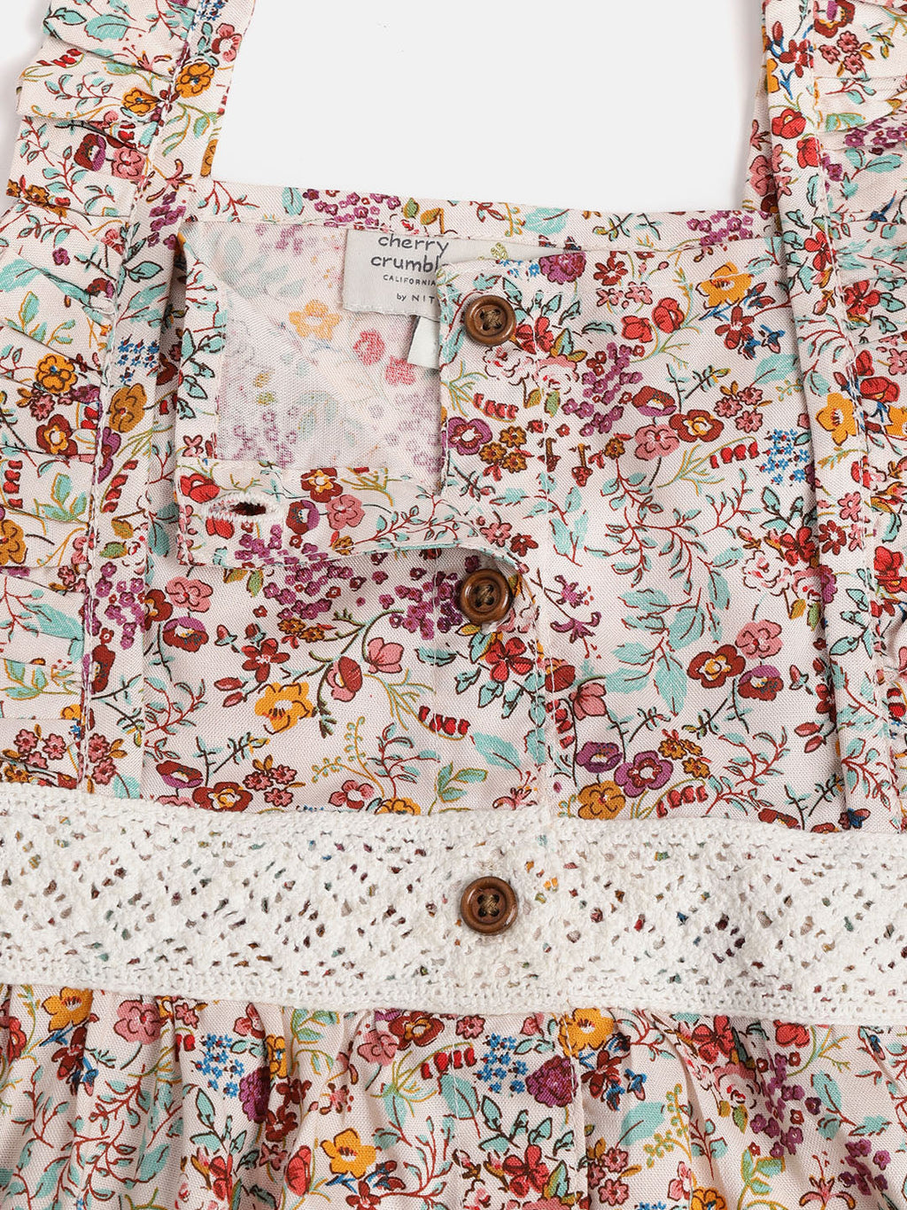 Cherry Crumble Multicolor Floral Printed Sweet Graceful Nightsuit