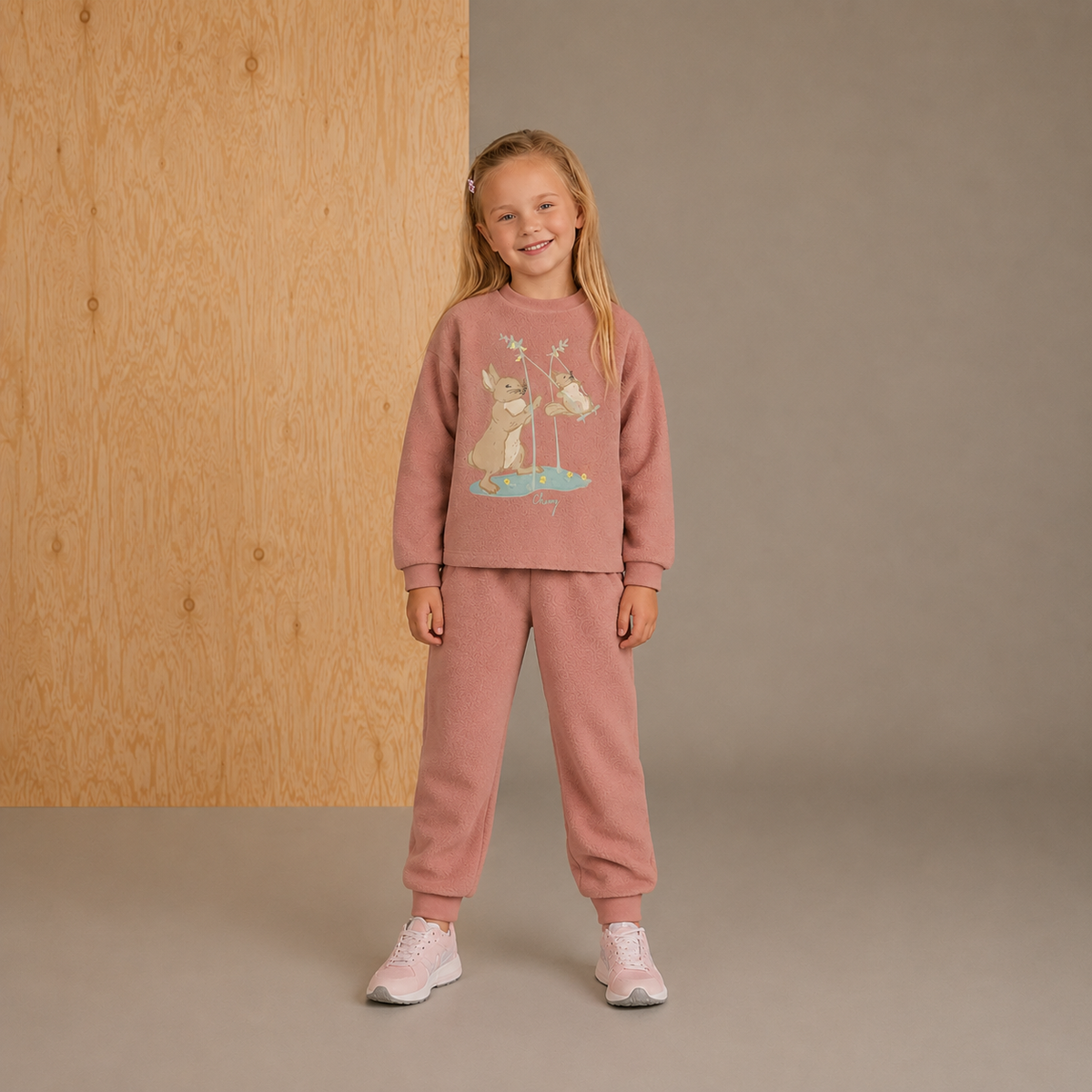 Snowy Dream Smiley Peach Finesse Nightsuit