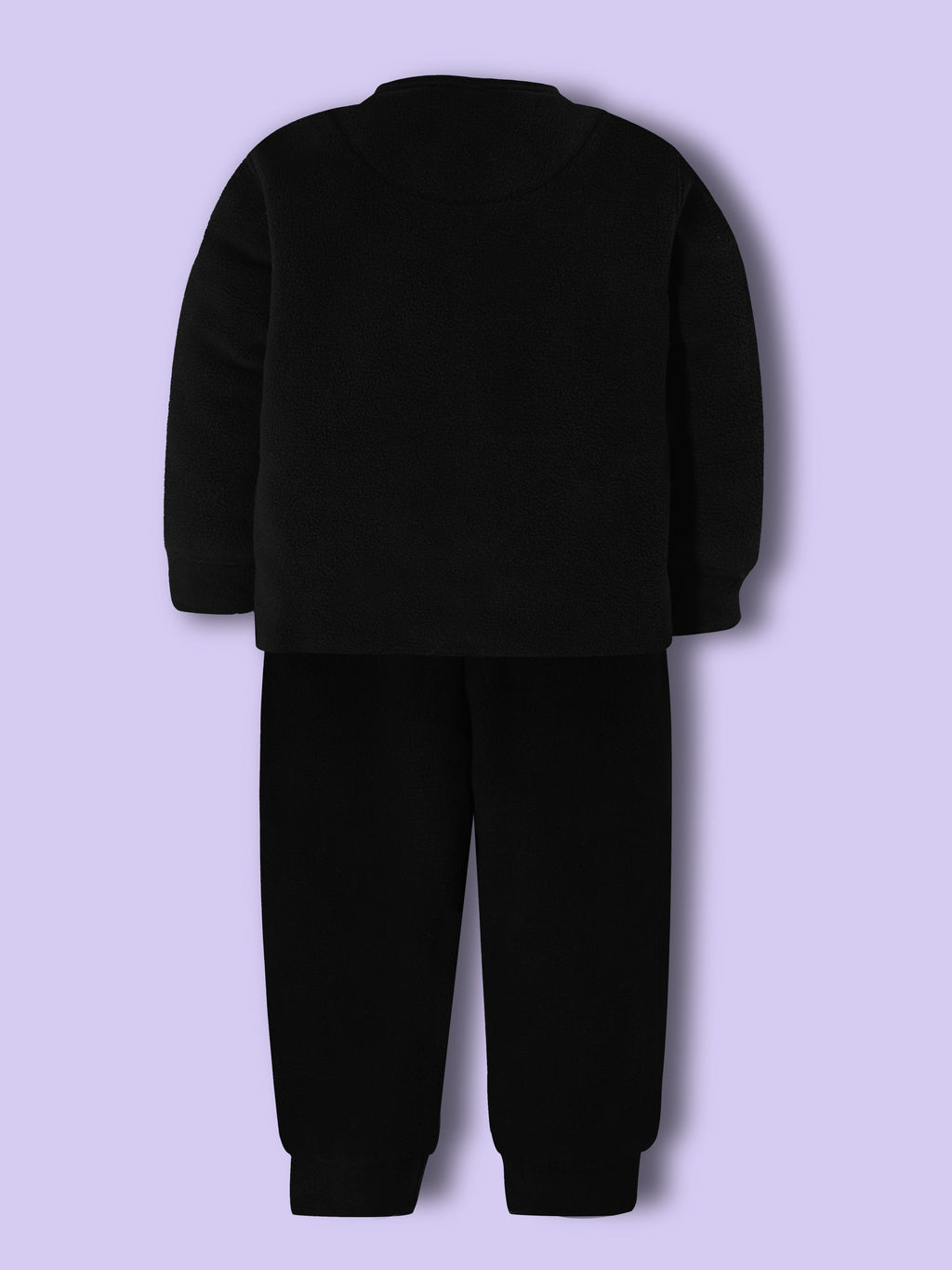 Cherry Crumble Black Solid Applique Snug Graceful Nightsuit