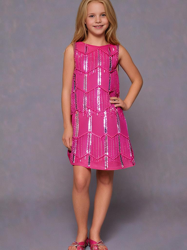 Cherry Crumble Sparkle Pink Dress