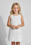 Cherry Crumble Self Design Sleeveless A-Line Party Dress