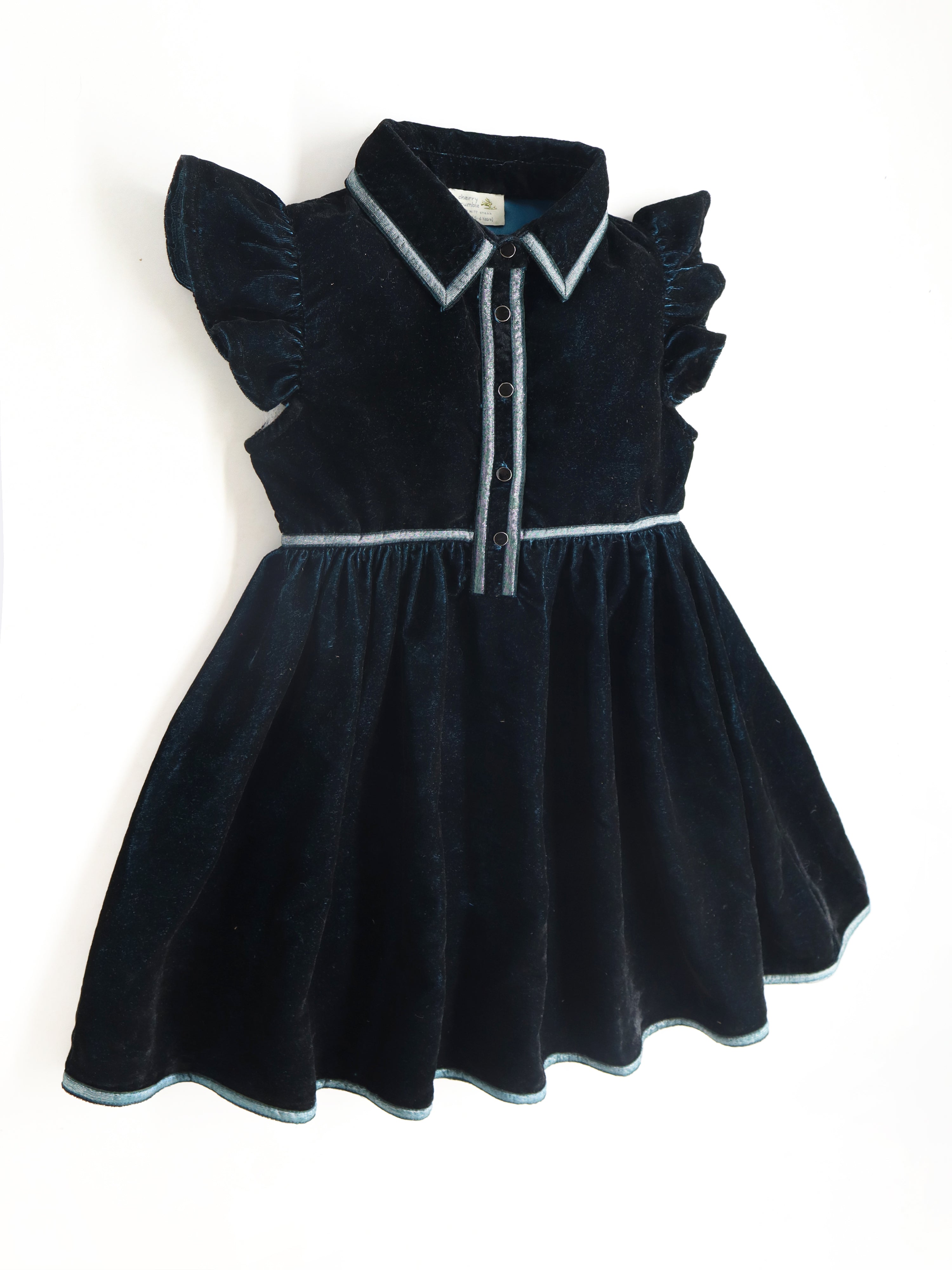 Cherry Crumble Teal Solid Snug Smart Dress