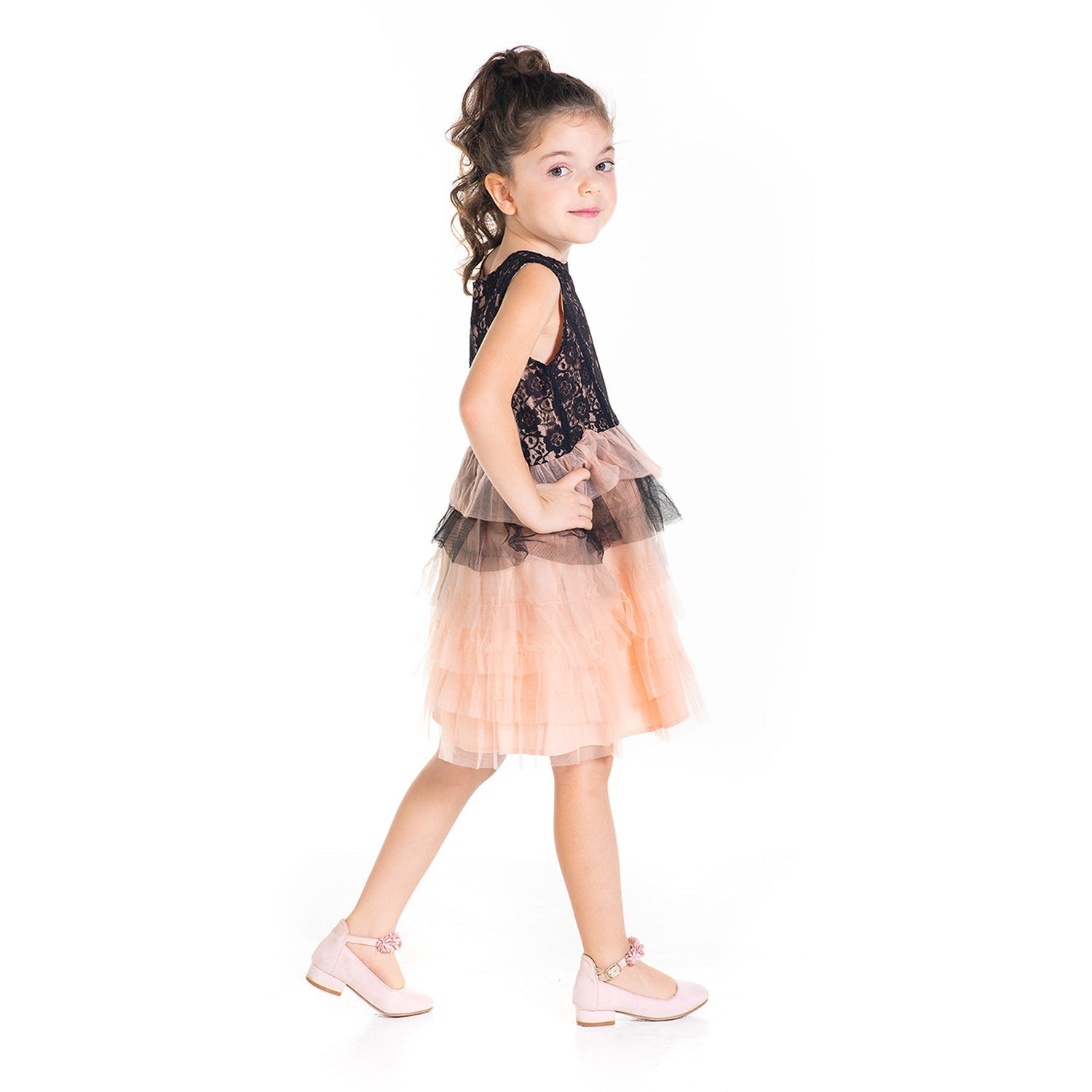 Cherry Crumble Peach Cut & Sew Trendy Classic Summer Dress
