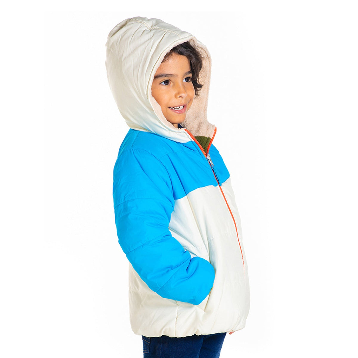 Cherry Crumble Blue Cream Cut & Sew Snug Jacket