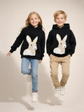 Midnight Black Cozy Fleece Hoodie