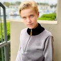 Cherry Crumble Grey Solid Snug Graceful Sweater