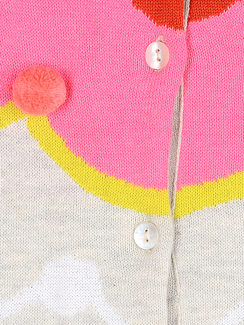 Cherry Crumble Multicolor Embroidered Intarsia Adorable Winter Sweater