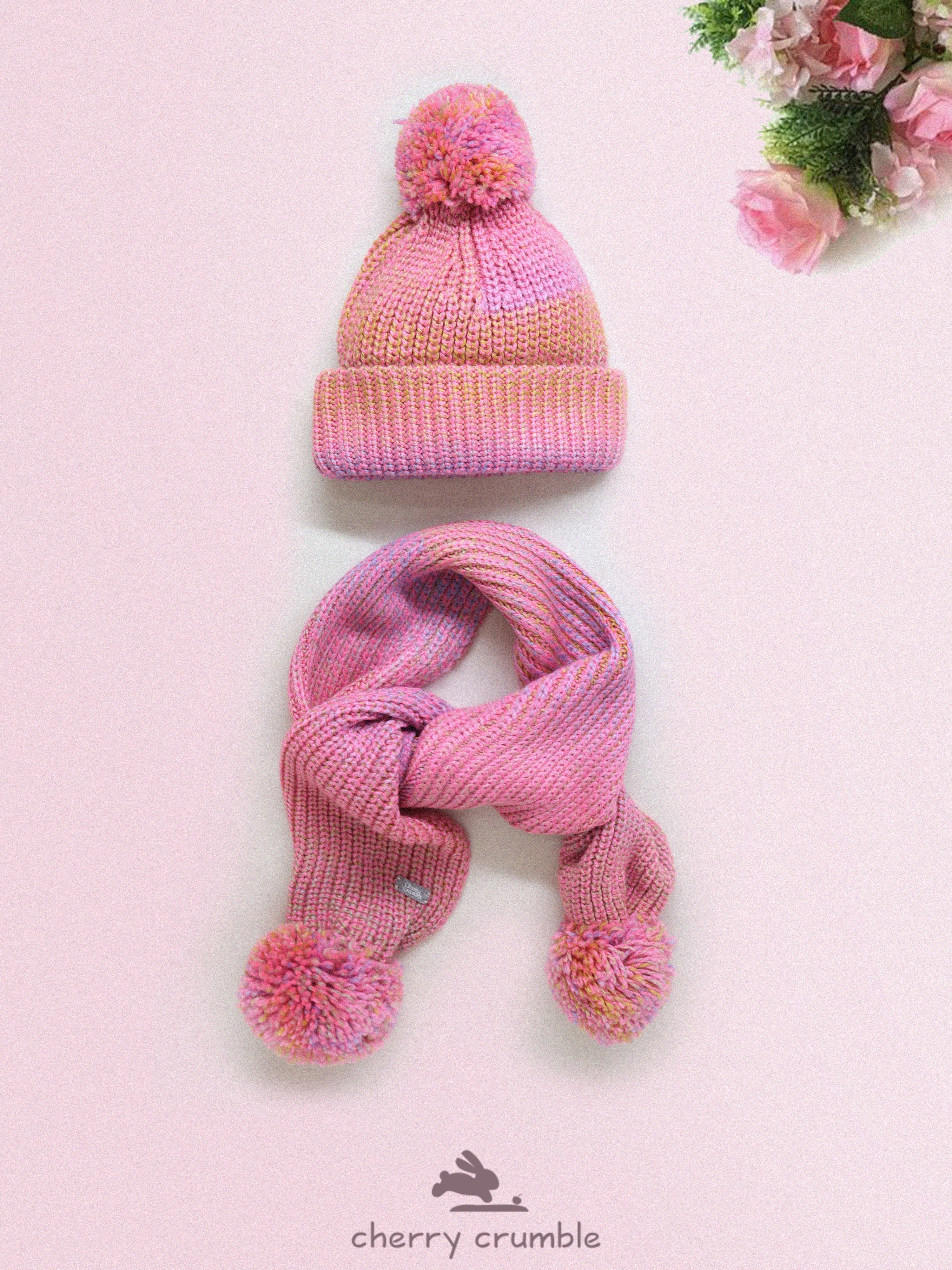 Cherry Crumble Snuggle Cap & Muffler