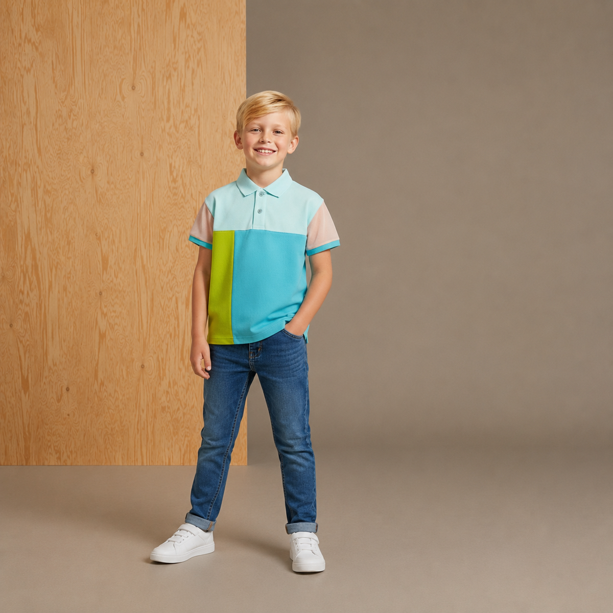 Multi-Color Boys Polo Tee