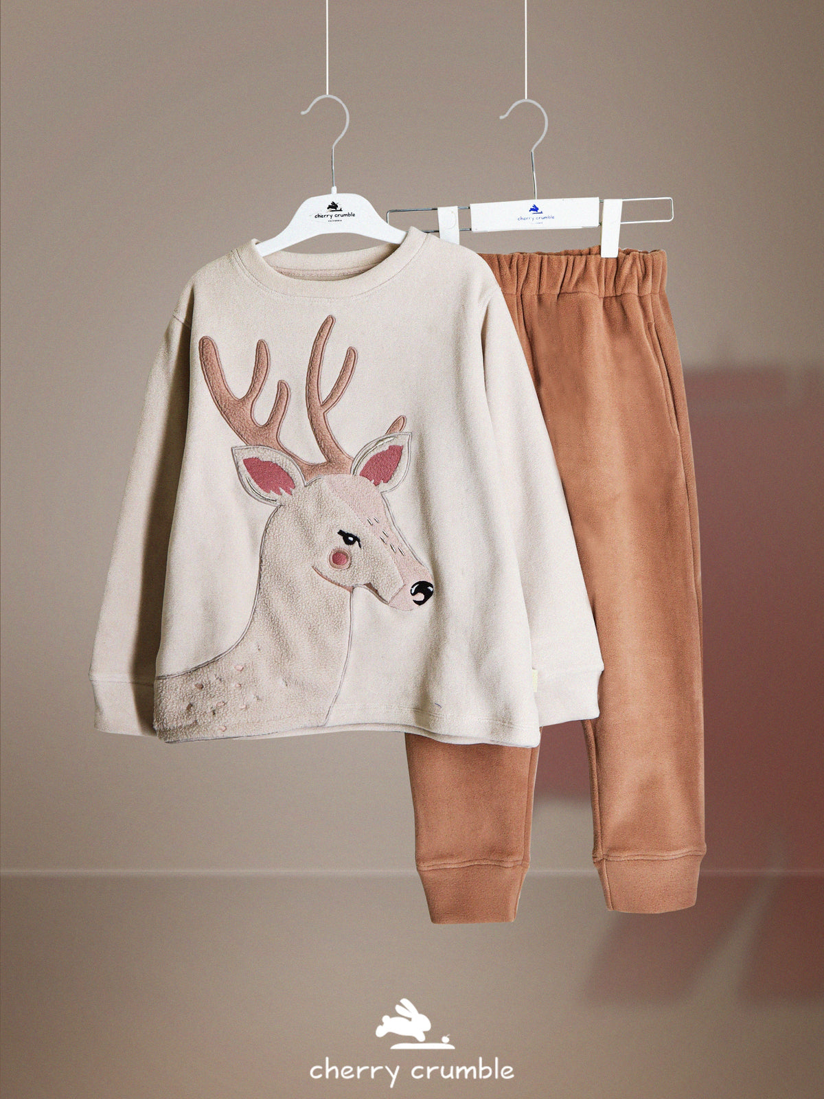 Cherry Crumble Multicolor Solid Applique Trendy Stylish Winter Nightsuit
