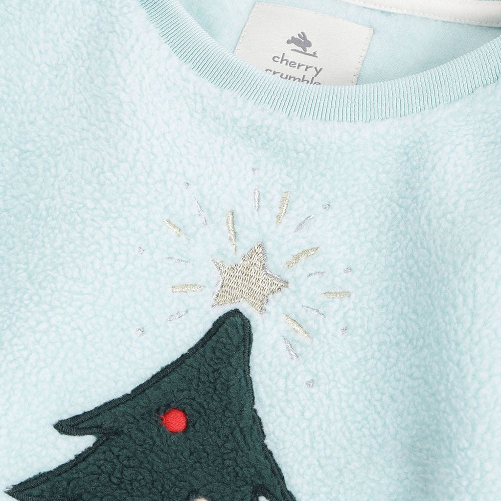 Cherry Crumble Sky Blue Applique Lovely Classic Nightsuit