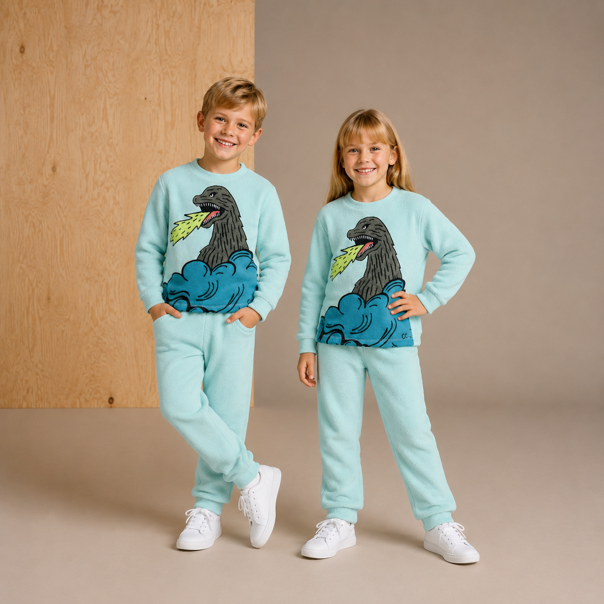 Winter Joyful Blue Premium Nightsuit