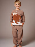 Cherry Crumble Brown Solid Applique Trendy Nightsuit
