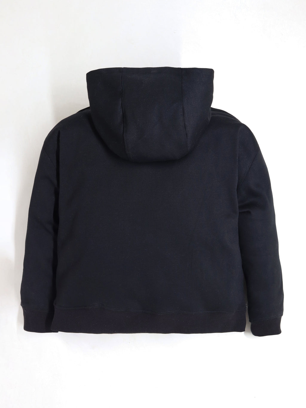 Cherry Crumble Black Solid Applique Embroidered Sweet Elegant Winter Sweatshirt