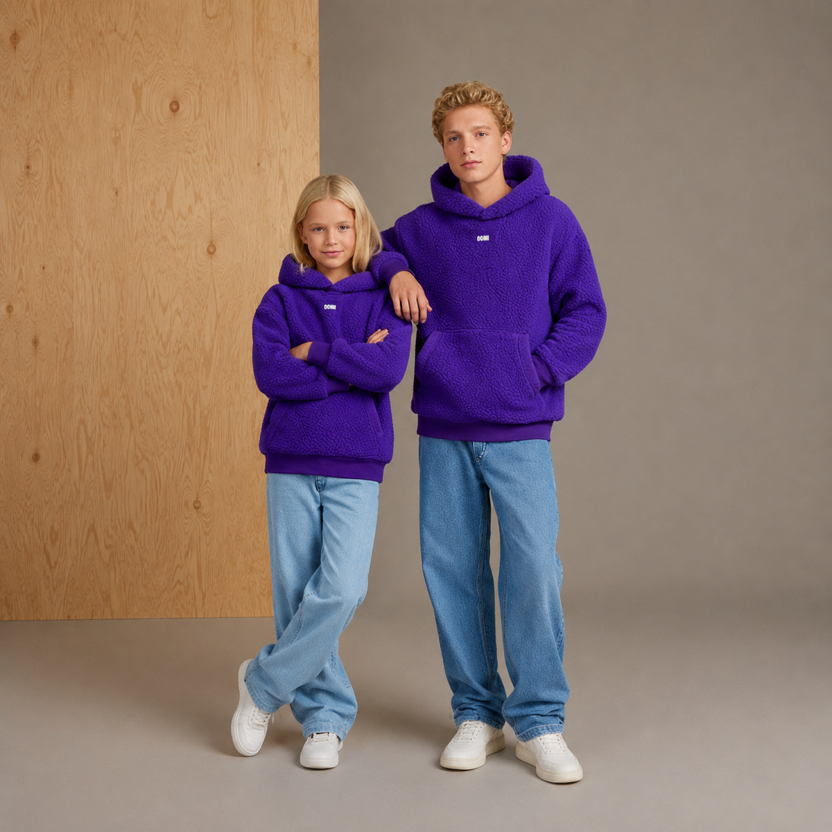 Purple Solid Unisex Hoodie