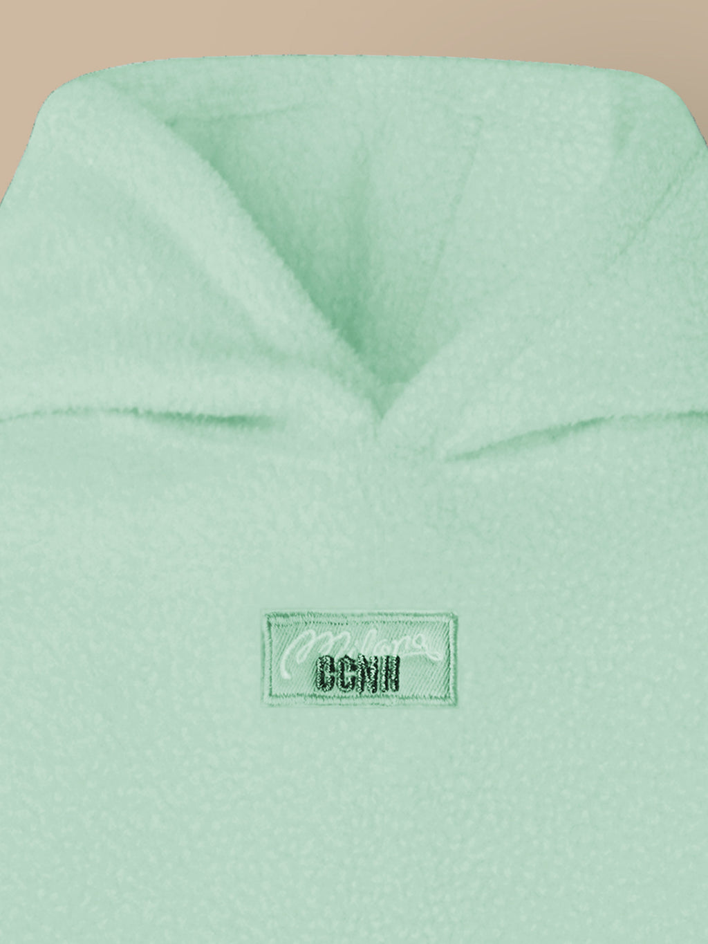 Cherry Crumble Mint Solid Hooded Applique & Embroidered Unisex Sweatshirt