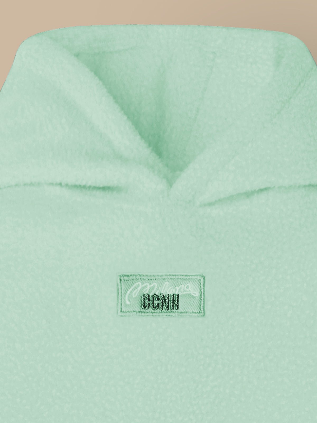 Cherry Crumble Mint Solid Hooded Applique & Embroidered Unisex Sweatshirt