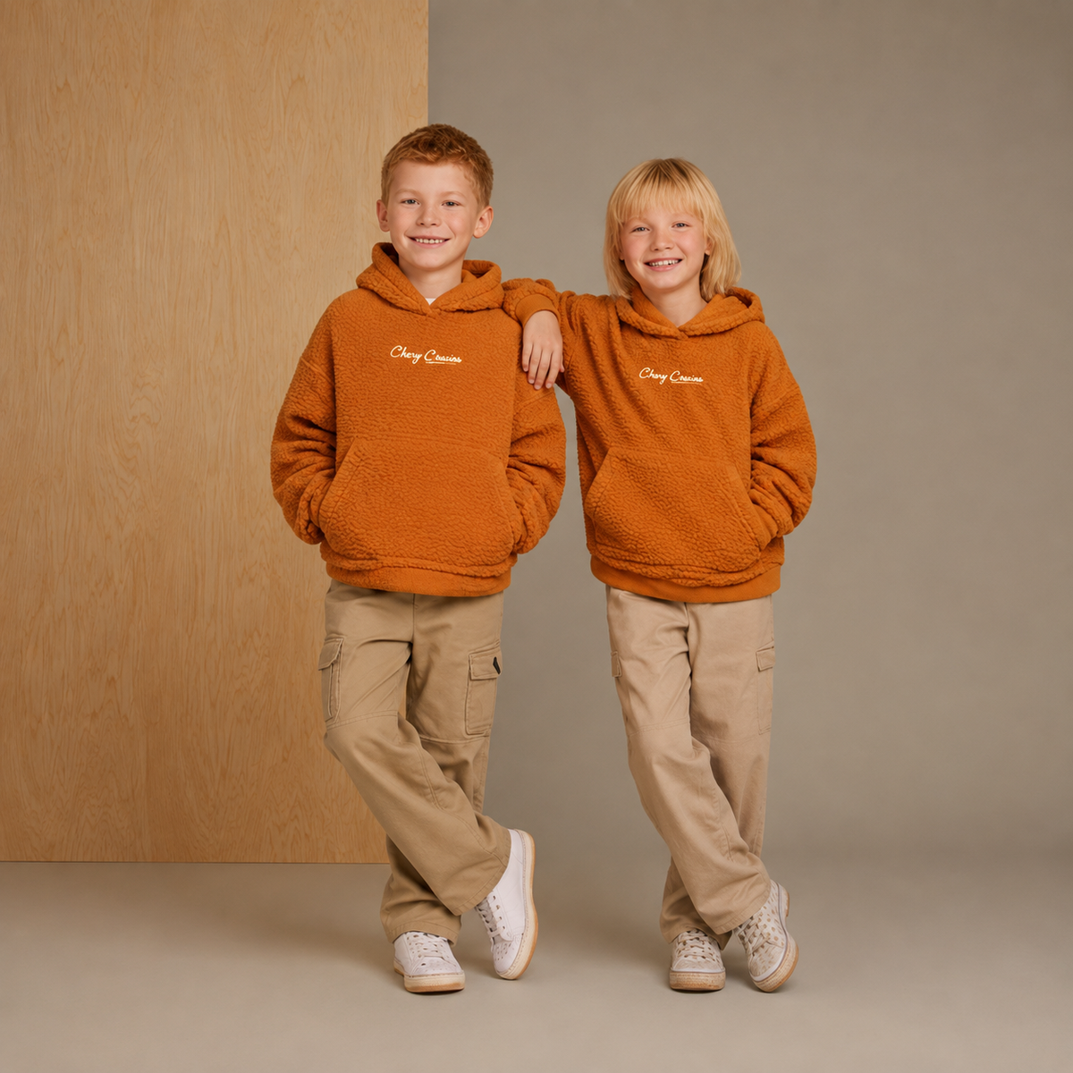 Brown Solid Embroidered Charming Graceful Winter Hoodie